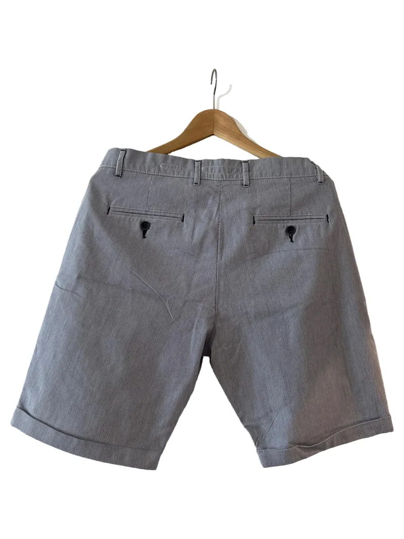 Clayton Stretch Chino Shorts Herren Grau Gestreift Gr. W32/48/M 3