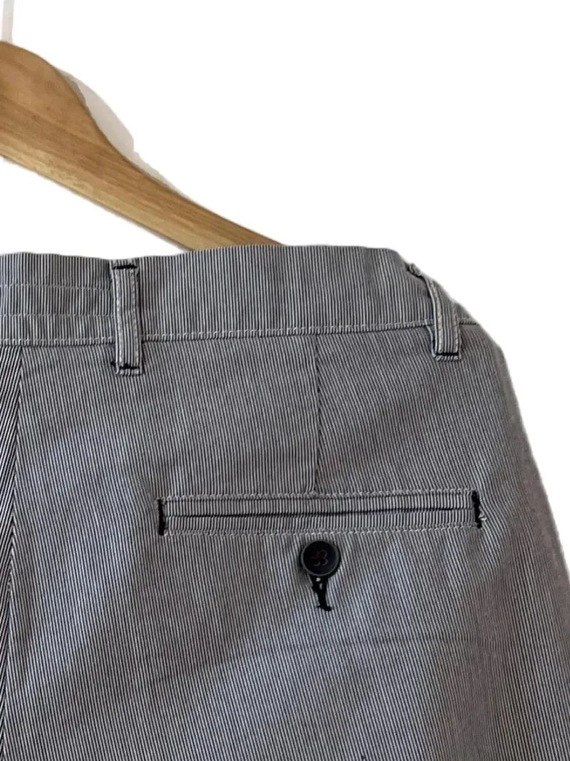 Clayton Stretch Chino Shorts Herren Grau Gestreift Gr. W32/48/M 6