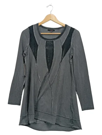 Yest Damen Pullover Langarmshirt Gr. 36 Grau Urban Freizeit
