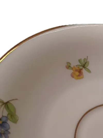 Heinrich Porzellan Unterteller Klassisch Blumenmuster Weiß 15 cm