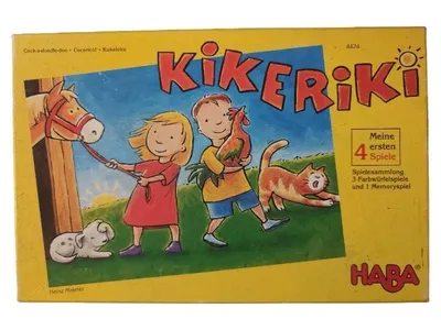 HABA Kikeriki Meine ersten 4 Spiele 4424 Brettspiel Kinder ab 3