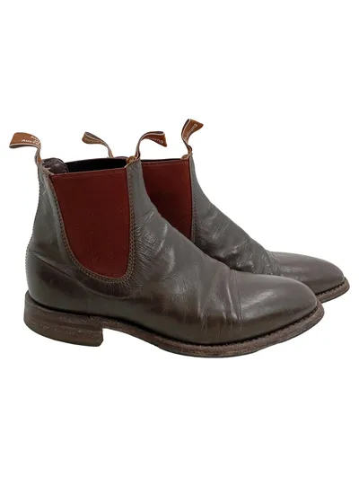 Markenlos Craftsman Stiefelette Herren Braun Leder Gr. 41