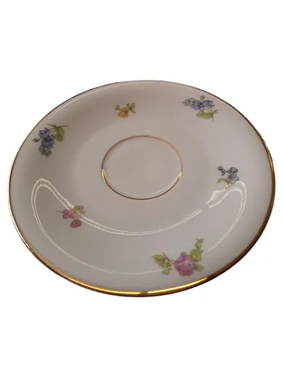Heinrich Porzellan Unterteller Klassisch Blumenmuster Weiß 15 cm