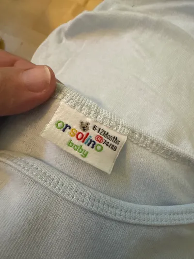ORSOLINO Baby Body Kurzarm Gr. 74/80 Blau Baumwolle Unisex