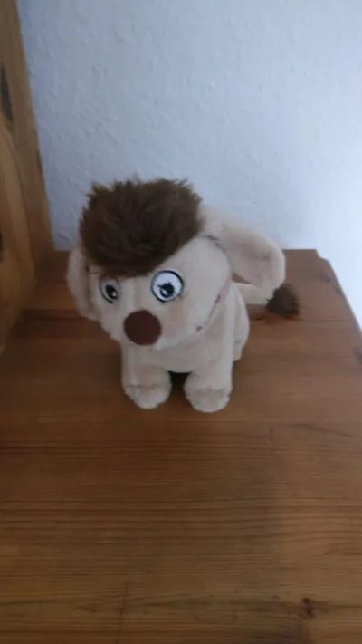 Unser Sandmännchen Plüschtier Hund Kuscheltier Beige 11cm