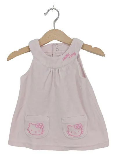Hello Kitty Baby Kleid Mädchen Gr. 68 Rosa Samt Trägerkleid