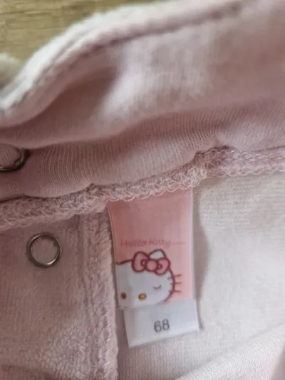 Hello Kitty Baby Kleid Mädchen Gr. 68 Rosa Samt Trägerkleid