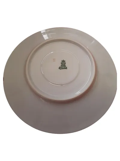 Heinrich Porzellan Unterteller Klassisch Blumenmuster Weiß 15 cm Haarriss