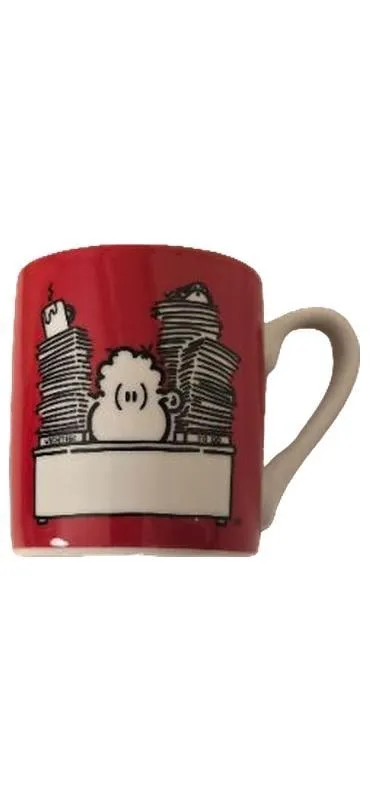 Sheepworld Tasse Schaf mit Papierstapeln Büro Stress Rot Keramik 150ml