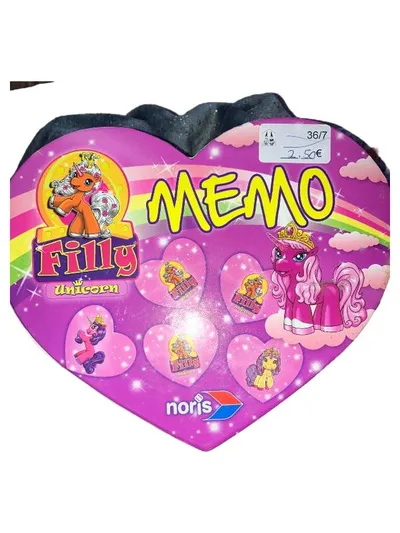 Noris Filly Unicorn Memo Gedächtnisspiel Kartenspiel Kinder