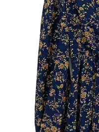 Cupshe Damen Blumenmuster Wickelkleid Midikleid Blau Gr. S 4