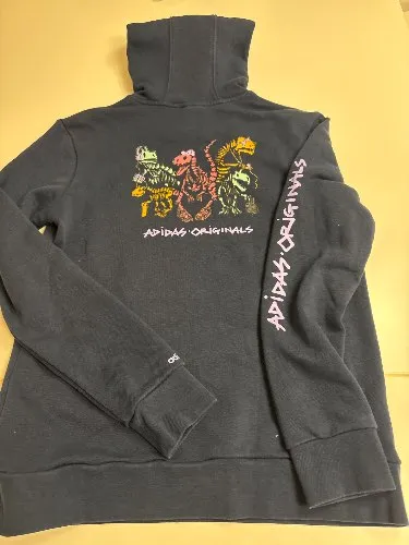 Adidas Originals Kapuzenpullover Hoodie Dinosaurier Gr. 164 Blau