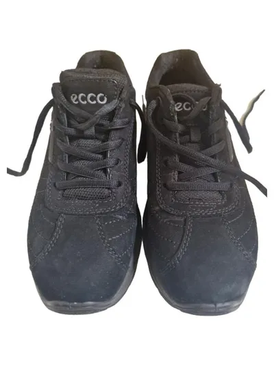 ECCO Damen Sneaker Low Schwarz Wildleder Gr. 36 Sportlich Komfort