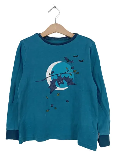 Jako-o Langarmshirt Fledermaus Tiermotiv Gr. 116 Petrol Kinder Freizeit