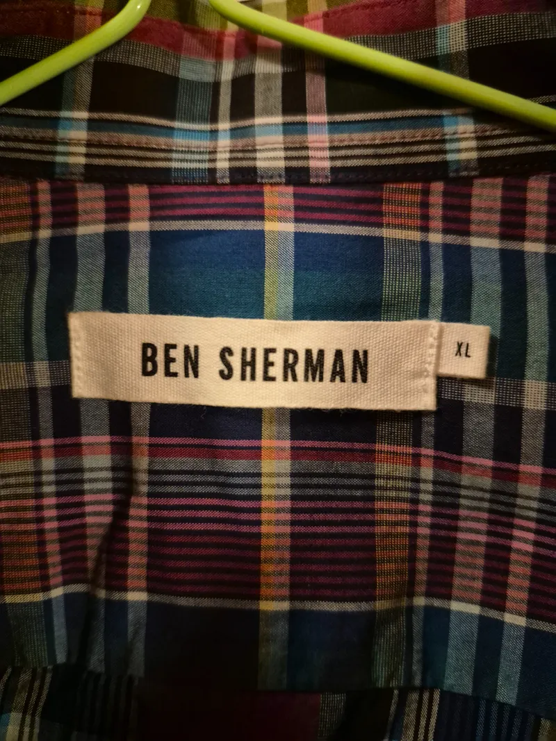 Ben Sherman Herren Freizeithemd Kariert Langarm Button-Down Gr. XL 5