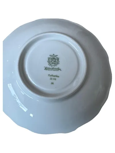 Weimar Porzellan Unterteller Untertasse Katharina 15 cm Weiß Klassisch