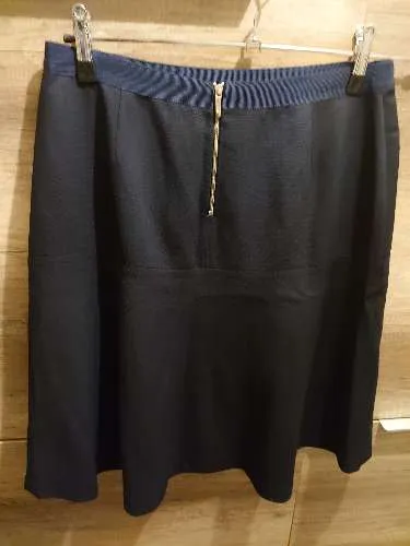 Tommy Hilfiger Damen A-Linienrock Blau Gr. 38/M Wolle Business