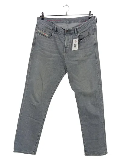 Diesel D-Viker Herren Jeans Regular Fit Grau W34 L32 Baumwolle Hose