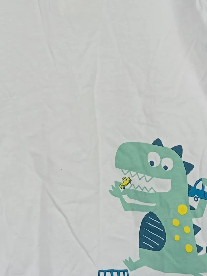 Alive Kinder T-Shirt Kurzarm Tiermotiv Baumwolle Weiß Gr. 128 2