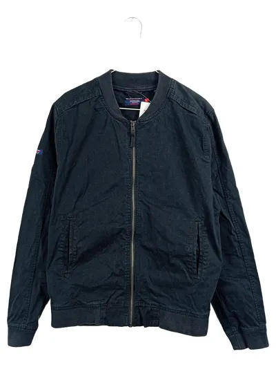 Superdry International Bomberjacke Herren Gr. L Schwarz Baumwolle