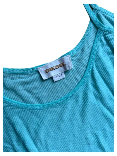 Diesel Damen Sommerkleid Trägerkleid Türkis Gr. S 36 Viskose Basic