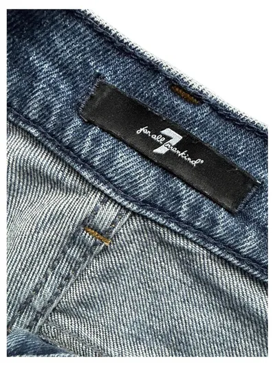 7 For All Mankind Damen High Waist Jeans Wide Leg W23 Blau Baumwolle