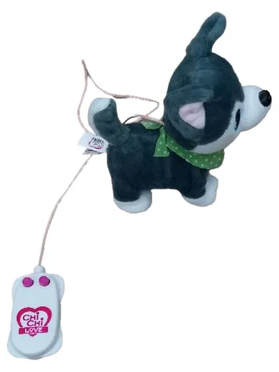 Chi Chi Love Plüschhund mit Fernbedienung Grau Elektronisches Kuscheltier 18.5cm