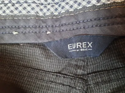 Eurex by Brax Herren Stoffhose Grau Kariert Gr. 452 (52) W36 L33 Baumwolle