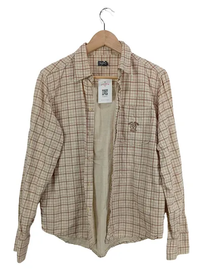 Pepe Jeans London Herren Freizeithemd Kariert Beige Gr. M Baumwolle