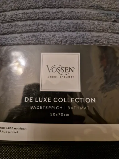 Vossen Badematte 50x70 cm Grau Uni Baumwolle Fairtrade Made in Austria
