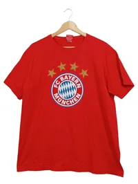 FC Bayern München Fanshirt Herren Gr. L Rot Logo T-Shirt Fußball 1