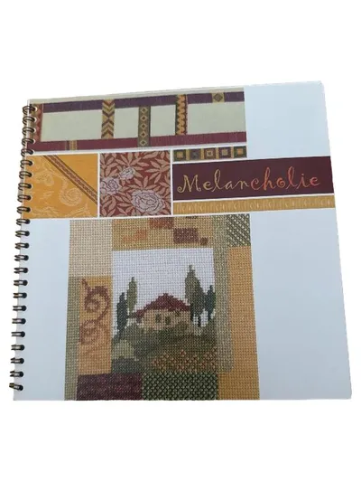MWi Stickgalerie Notizbuch Melancholie Stickerei Toskana Motiv Spiralbindung