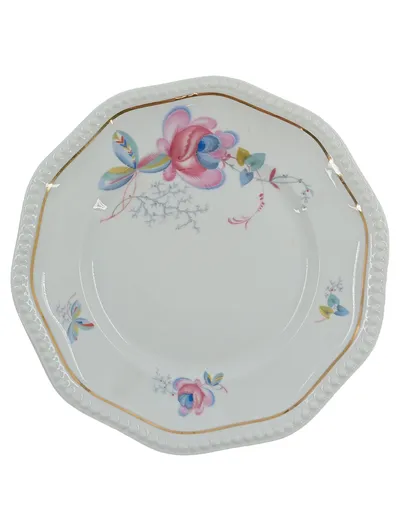 Rosenthal Bavaria Teller Porzellan Blumenmuster Goldrand 19cm Vintage