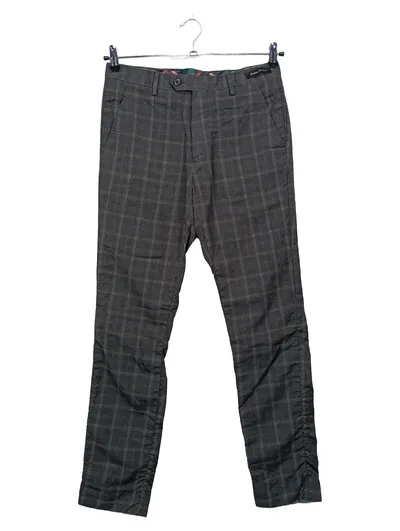 Ted Baker London Stoffhose Herren Gr. 48/M kariert grau Fashion Fit