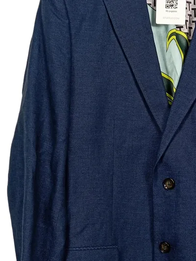 Ted Baker London Herren Blazer Sakko Gr. 50/L Blau Leinen-Mix