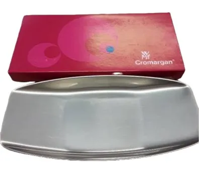 WMF Cromargan Servierplatte Edelstahl 33x16 cm Silber Modern Alltag