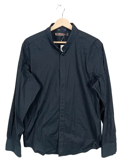 Ben Sherman Heritage Hemd Herren XL Dunkelblau Langarm Business Baumwolle