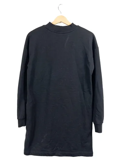 Bench. Damen Sweatkleid Langarm Schwarz Gr. 36/38 Druckknöpfe