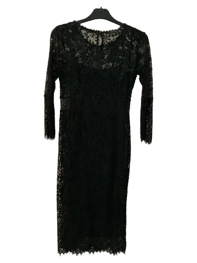 Desigual Damen Spitzenkleid Schwarz Gr. 36 Langarm Elegant Festlich