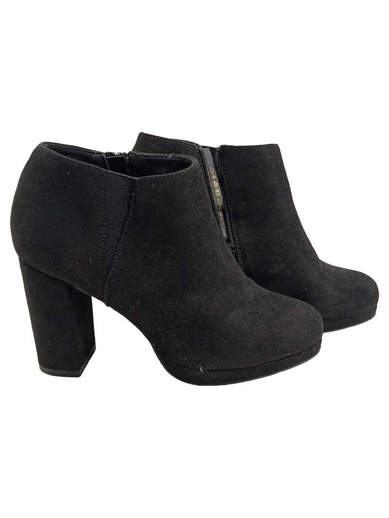Anna Field Damen Stiefeletten Schwarz Gr. 39 Blockabsatz Ankle Boots 1