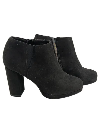 Anna Field Damen Stiefeletten Schwarz Gr. 39 Blockabsatz Ankle Boots