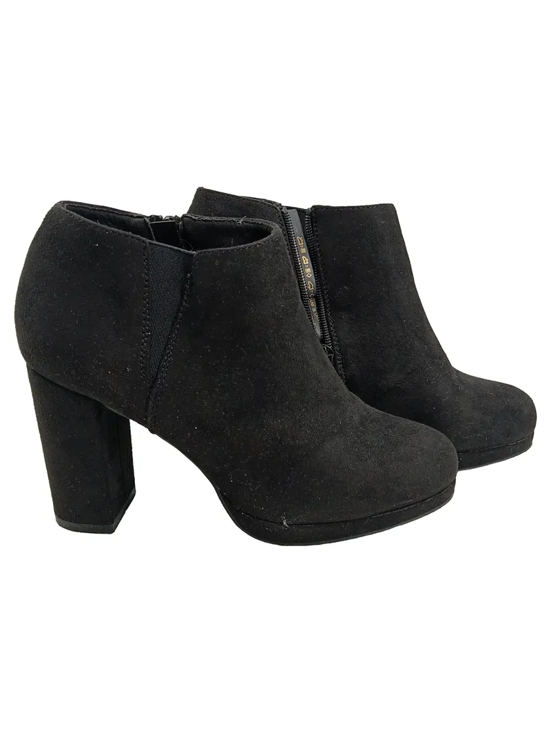 Anna Field Damen Stiefeletten Schwarz Gr. 39 Blockabsatz Ankle Boots 2