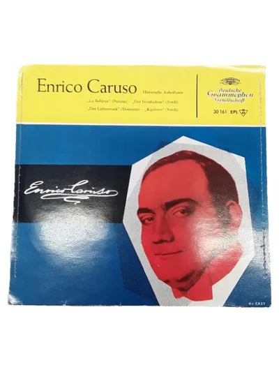 Enrico Caruso Historische Aufnahmen Deutsche Grammophon EPL 30161 Vinyl 7"