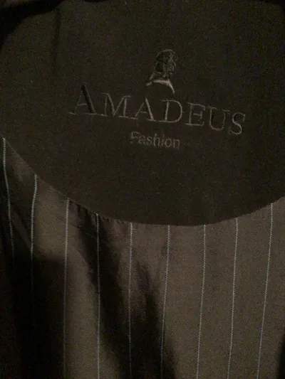 Amadeus Fashion Herren Mantel Klassisch Schwarz Gr. 50/L