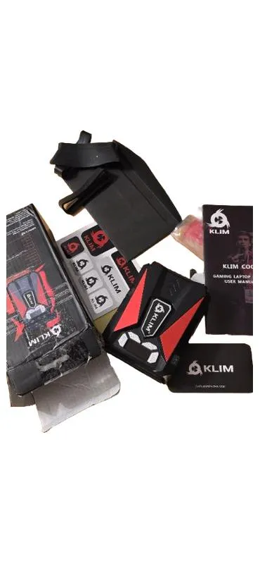 KLIM Cyclone Laptophalterung Kühlpad 5 Lüfter LED Schwarz 11-19 Zoll