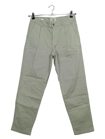 Jack & Jones Herren Stoffhose Chino W28/L32 Grün Wide Fit Baumwolle