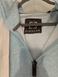 ELBSAND Damen Sweatjacke Kapuzenjacke Hoodie Türkis Gr. M 3