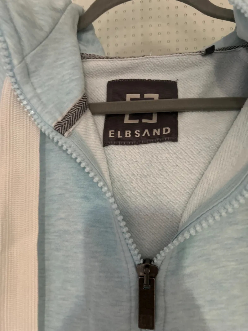 ELBSAND Damen Sweatjacke Kapuzenjacke Hoodie Türkis Gr. M 3