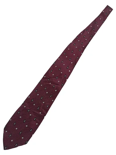 PLOENES Selection Krawatte Herren Seide Bordeaux Geometrisch Business