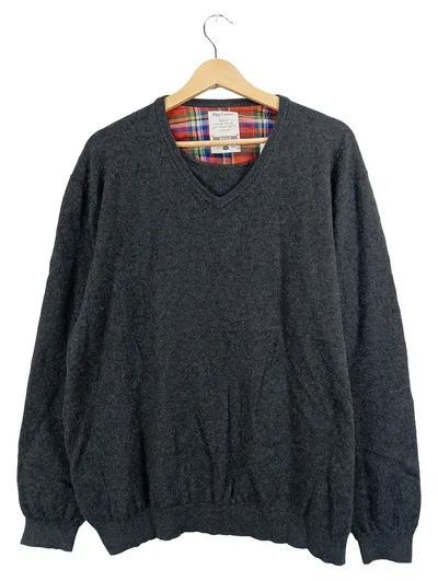 BRAX Herren Pullover V-Ausschnitt Wolle Grau Meliert Gr. 58/4XL
